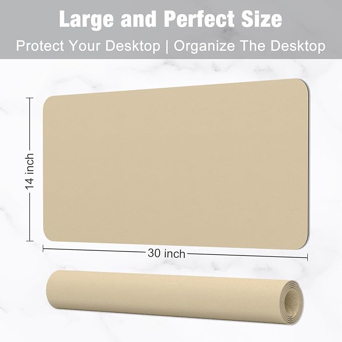 Hsurbtra Desk Pad, XL Extended Mouse Pad, Waterproof Desktop Blotter Protector - Image 3
