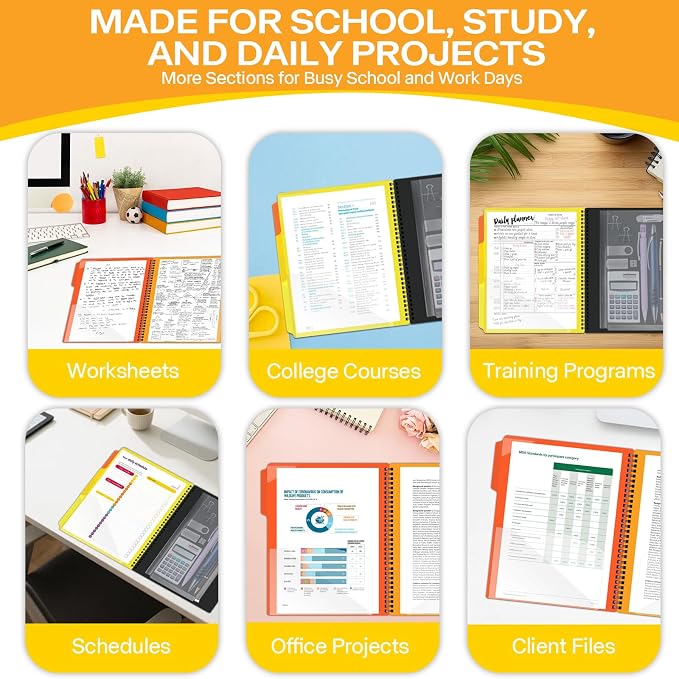 3 Pack 18 Pocket Poly Project Organizer - Image 8