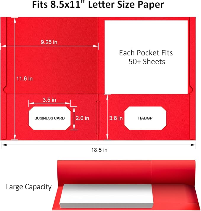 HABGP Two Pocket Folders, 20 Pack Paper Folders - Image 2