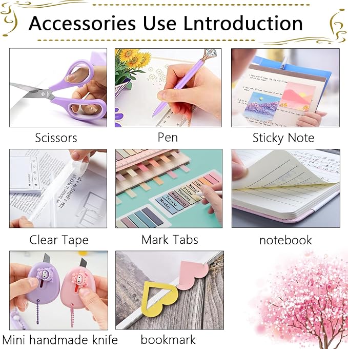 Office Supplies, Desk Accessories, Stapler and Tape Dispenser Set, 1000 Staples - Image 4