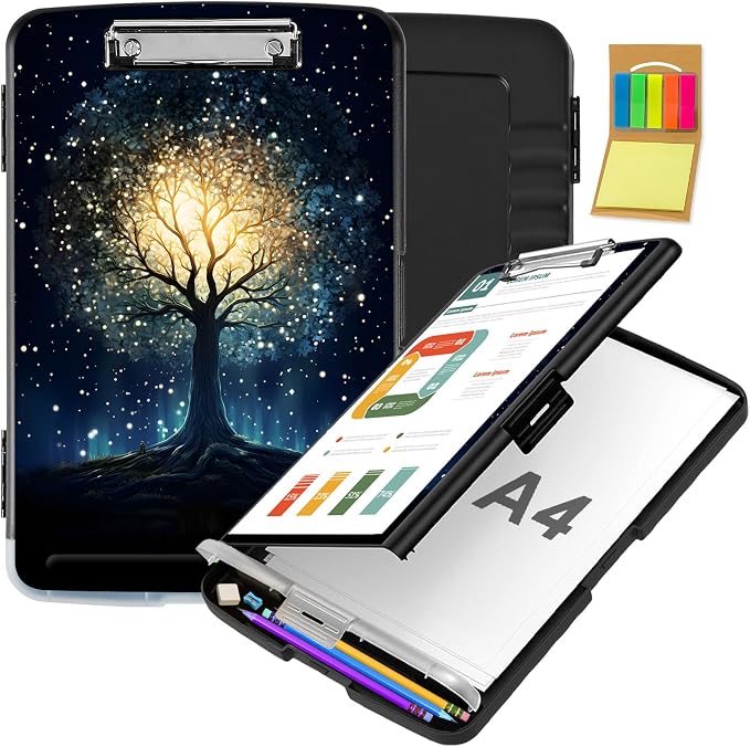 Clipboard with Storage, Office Supplies Nursing Clipboards Folder with Pen by CAPAUNVDA