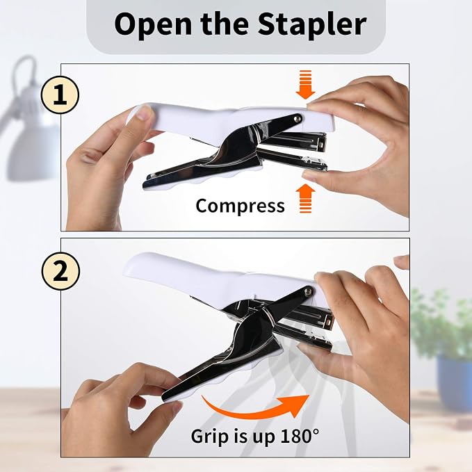 Stapler with 1000 Staples-Plier Stapler Save 60% Power, Good - Image 2