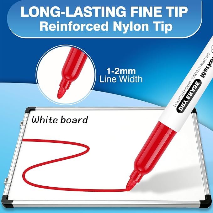 SFAIH Red Dry Erase Markers Fine Tip - Image 2