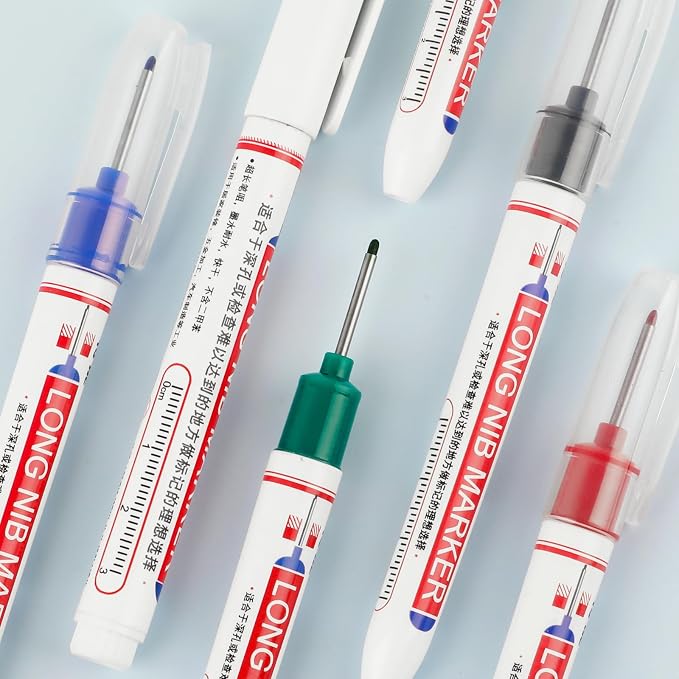 15 Pcs Long Nib Marker, 20 mm Long Head Deep Hole Marker Pens, Fine Nose Tip - Image 6