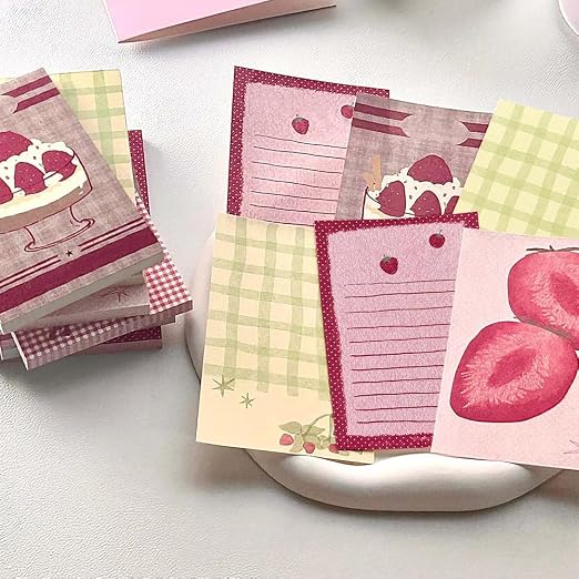200 Sheets Strawberry M5 Note Pads Kawaii Scrapbook Paper To Do List Notepad - Image 6