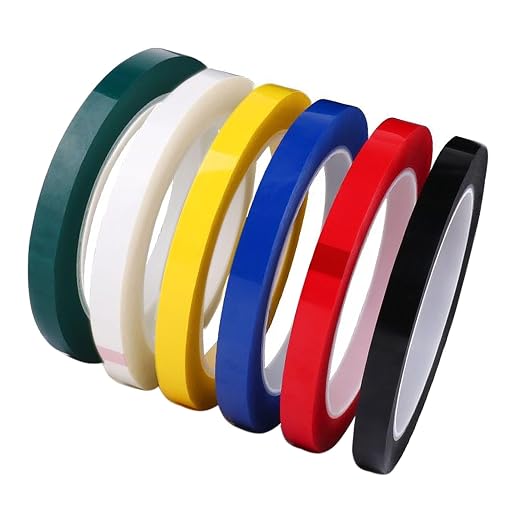 6pcs Lightning Whiteboard Pinstripe Tape Line, 108 Feet Long per Roll, Dry by monochef