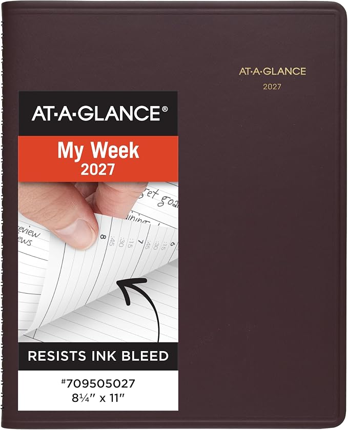 AT-A-GLANCE 2027 Appointment Book Planner, 13-Month Jan-Jan, 8.25" x 11" by AT-A-GLANCE