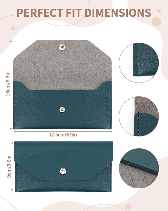 1 Pieces Money Saving Binder, Dark Green PU Leather Cash Envelopes Cash Wallet - Image 2