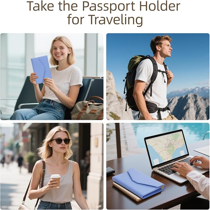 ZOPPEN Mulit-purpose Rfid Blocking Passport Holder Travel Wallet Passport and - Image 7
