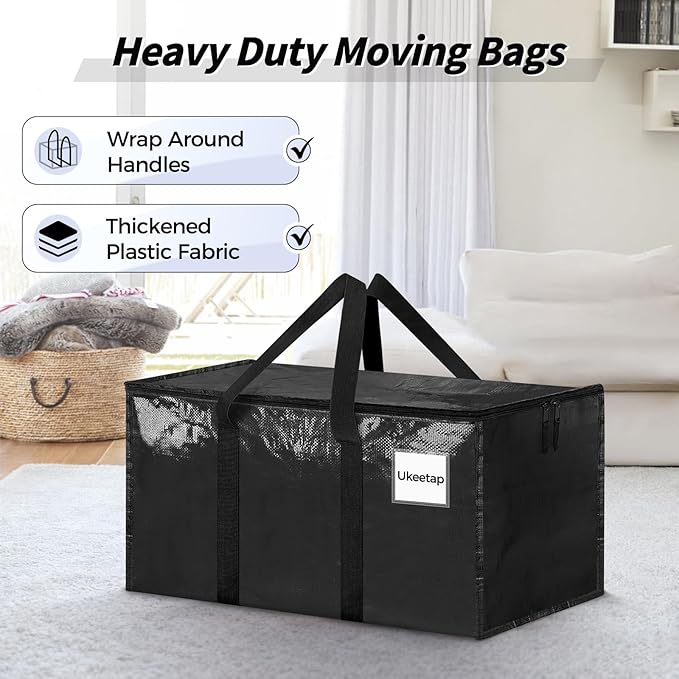 16 Pack Extra Large Heavy Duty Moving Bags, Reinforced Handles & Heavy-Duty - Image 4
