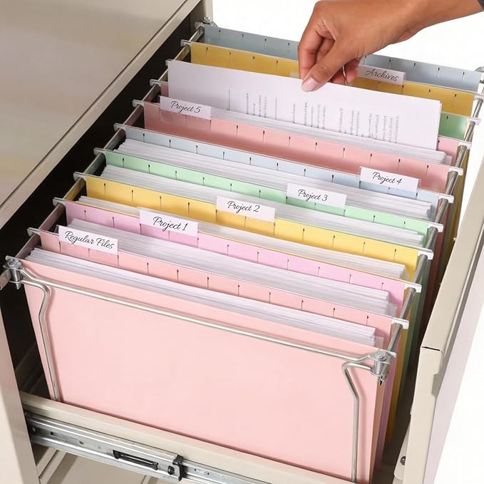 SUNEE 6 Pack Hanging File Folders, Hanging File Folders Letter Size - Image 7