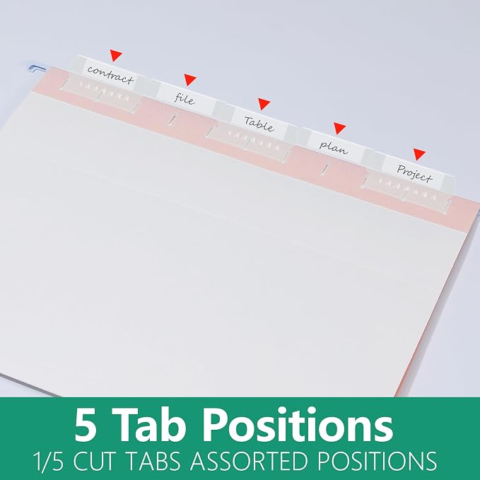 pmybupo Hanging File Folders, 25 Pack Pink Folders, Reinforced Hang Folders - Image 3