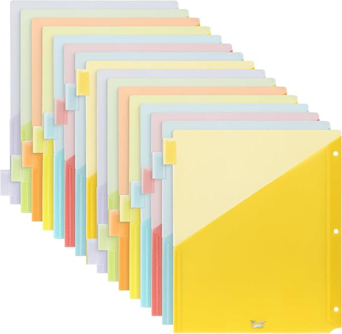 Mr. Pen- Binder Dividers with Pockets and Tabs, 16 Pack | 3 Ring Binder by MrPen