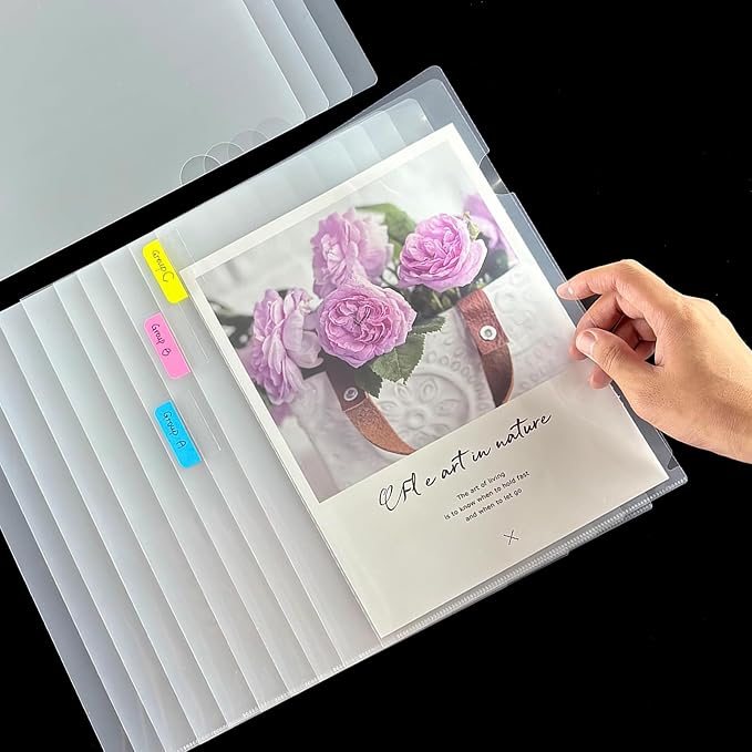100 Pack Plastic Clear Transparent Document File Folder Sleeves Holder Fit - Image 4