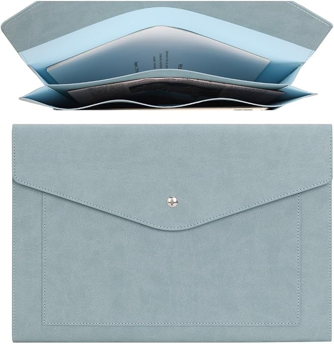 Wason Expanding A4 Document File PU Leather Envelope Case Holder-Large Size by WASON