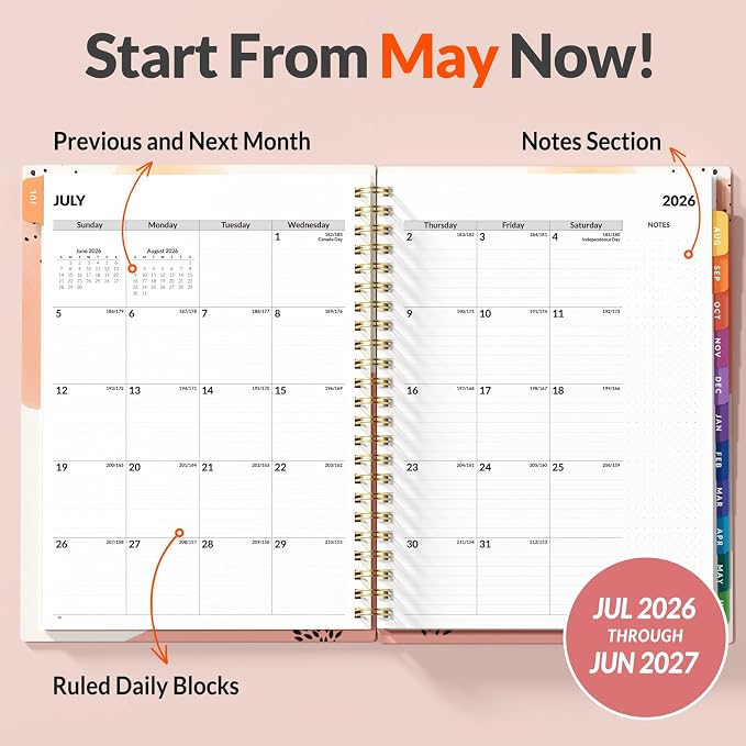 SUNEE 2026-2027 Appointment Book, Quarter-Hourly, Weekly & Monthly - Image 3
