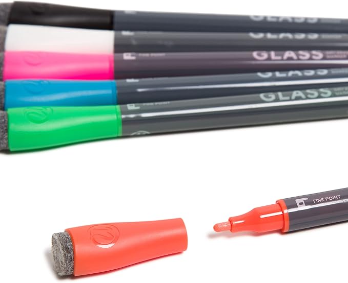 U Brands Fine Tip Liquid Glass Whiteboard Markers - Image 12