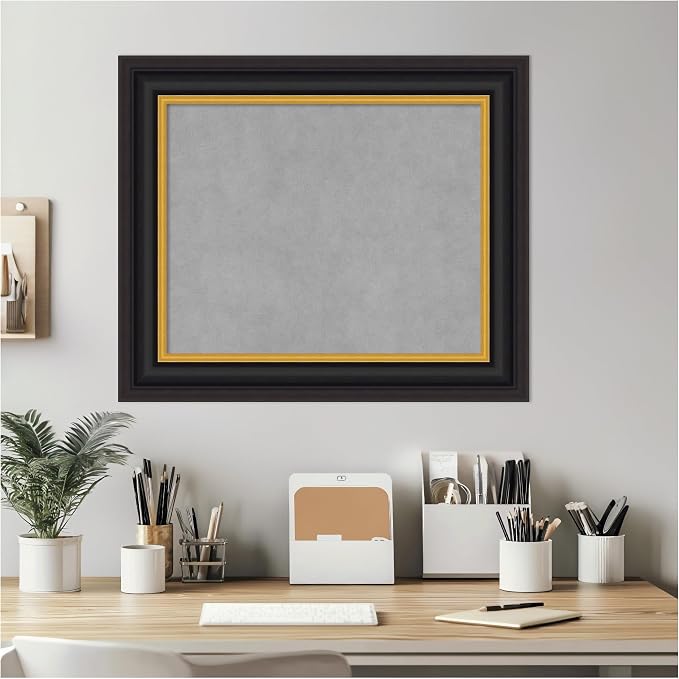 Amanti Art Black Framed Magnetic Board 22x26 Small Vision Board - Image 7