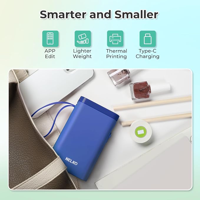 Nelko Label Maker Machine with Tape, P21 Bluetooth Label Printer, Wireless Mini - Image 4