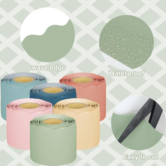 240Ft Boho Bulletin Board Borders Colorful Classroom Border Trim Boho Scalloped - Image 3