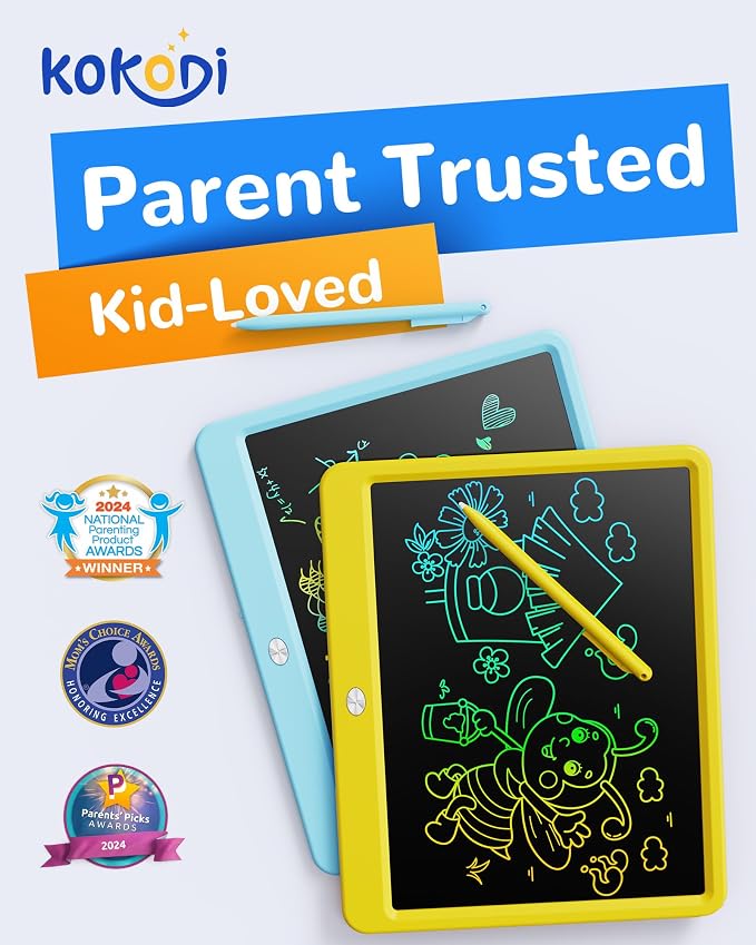 KOKODI LCD Writing Tablet, 12 Inch Colorful Toddler Doodle Board Drawing Tablet - Image 2