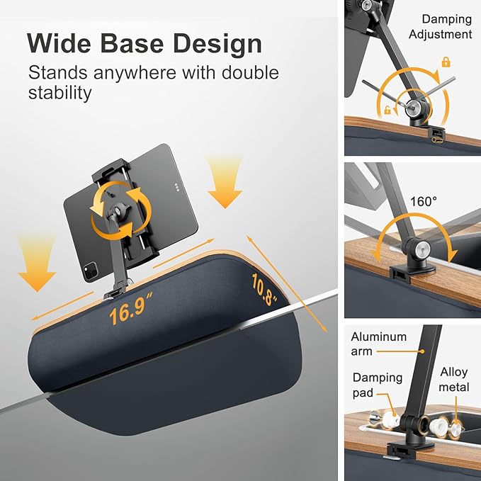 ERGONOV Tablet Pillow Stand for Lap Use, Adjustable iPad Holder - Image 6