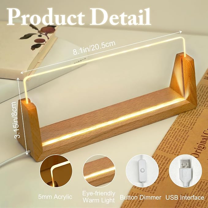 Custom Light Up Name Plate for Desk, Desk Name Plate Personalized - Image 5
