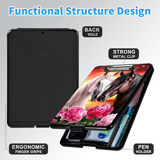 Clipboard with Storage, A4 High Capacity Clip Boards 14.4 x 9.6, Heavy Duty - Image 4