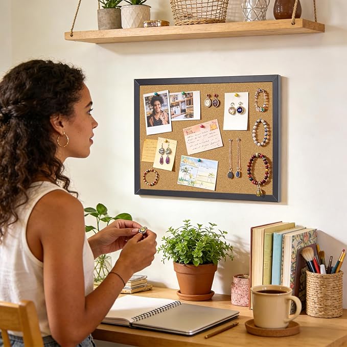2 Pcs Cork Board, 17.7''x13.3'' Bulletin Board, Small Cork Board, Vision Board - Image 6