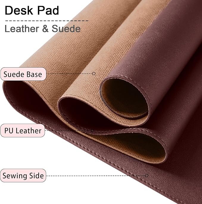 Large PU Leather Desk Pad, 47.2" x 17" Non-Slip Mat - Image 3