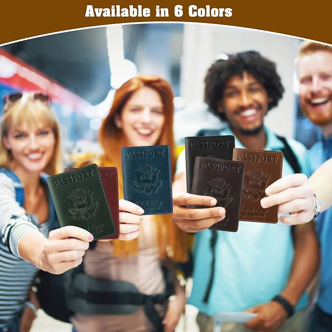 Jack&Chris Leather Passport Holder, Passport Travel Wallet Cover Case - Image 7