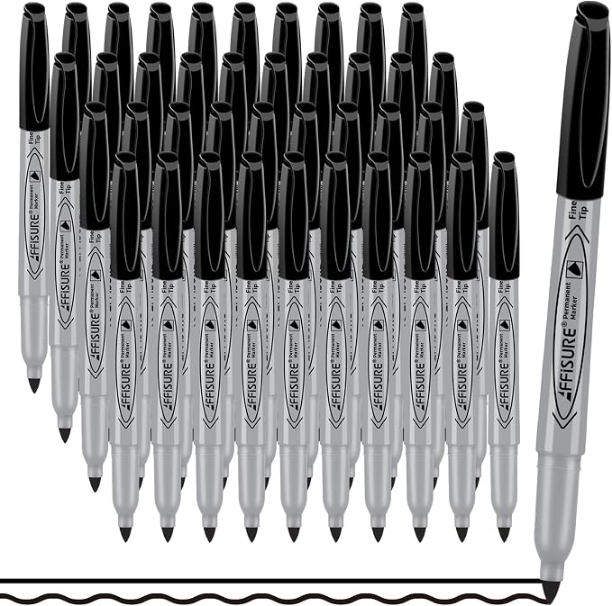 Permanent markers, 40 packs permanent markers bulk, quick drying in one second by Affisure