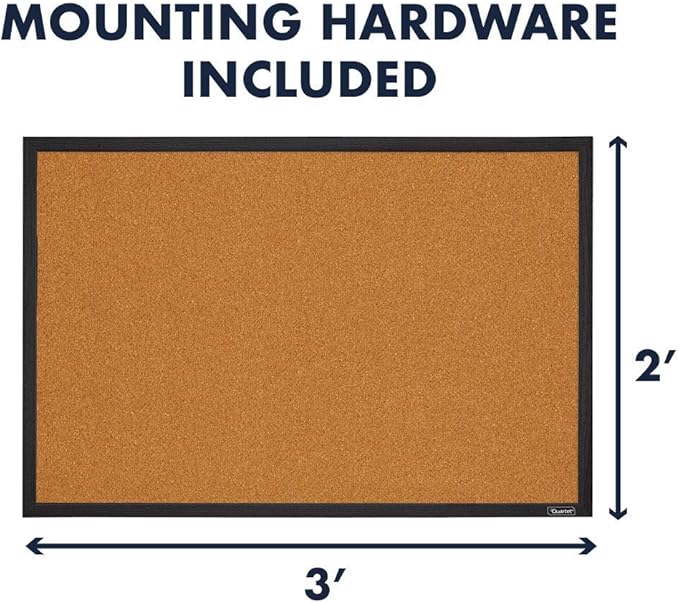 Quartet Cork Bulletin Board, Framed Corkboard, Message Board, Vision Board - Image 4