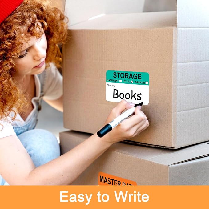 600 Writable Stickers 2” x 3” Each, 20 Designs Pre-Printed Color-Coded Home - Image 6