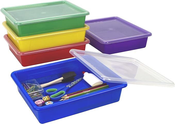 Storex Letter Size Flat Storage Tray – Organizer Bin by Storex