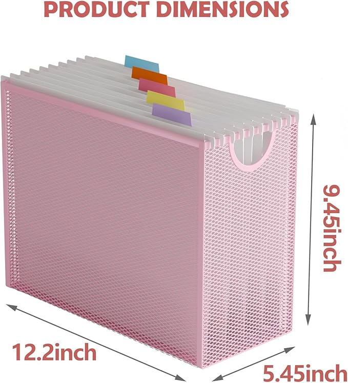 Sinboun Hanging File Organizer Letter-Size File Holder Filing Box Includes 5 - Image 5