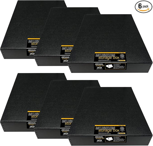 Lineco Museum Archival Storage Box, 16.75x20.75x3 in. Drop Front Design. by Lineco
