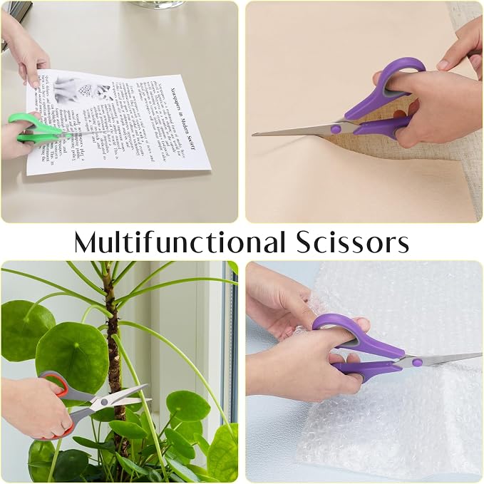 3 Pack Scissors Set, 8.3" Heavy Duty Scissors - Image 5