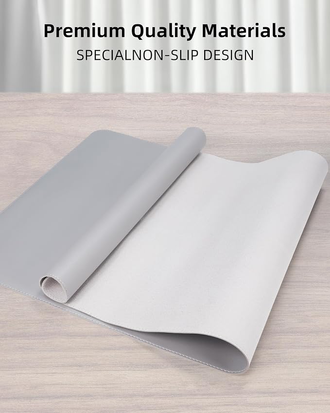 Leather Desk Pad Protector-48 x 24" Computer Desk Mat, Large Mouse Pad - Image 2