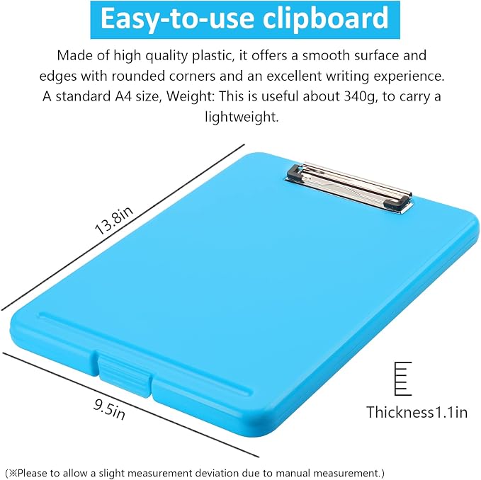 Clipboard with Storage, Storage Clipboard with Clip, Clipboards Foldable - Image 4