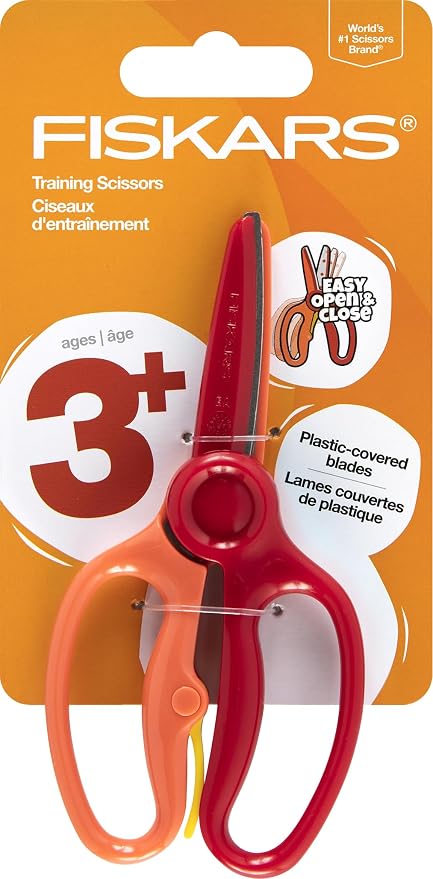 Fiskars Training Scissors for Preschoolers Ages 3+, Small Kids Safety Scissors by Unknown