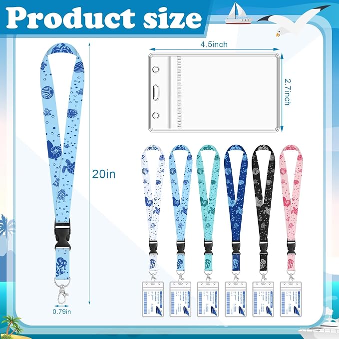 HONSIO 6 Pack Cruise Lanyard for Ship Cards Detachable Lanyards - Image 2