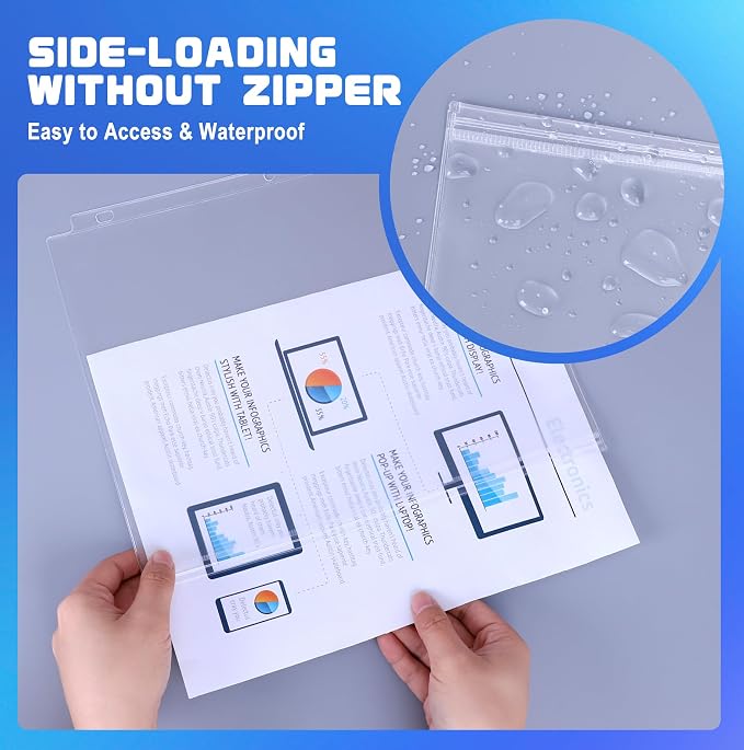 Antner 50 Pack Letter Size Binder Pockets - Image 4