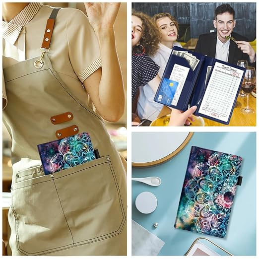Cute Server Books for Waitress Waiter, Leather Guest Book Note Pad - Image 7