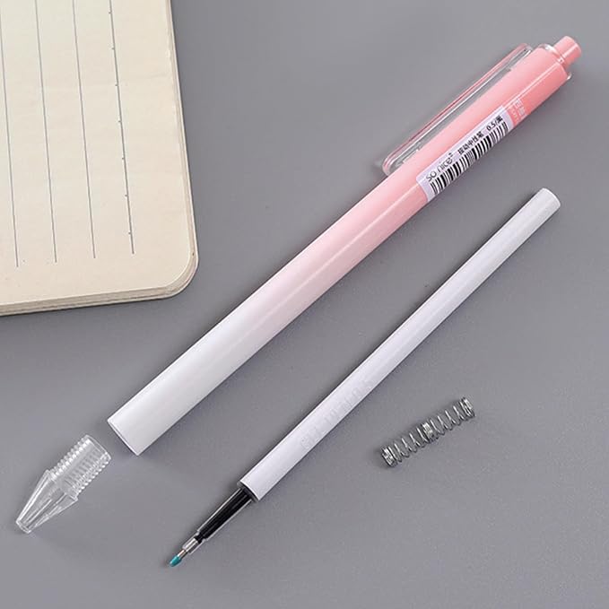 HeTaoCat Retractable Gel Pens, 0.5mm Fine Point, Quick Drying, Writing Drawing, Black ink gel pens, Box of 6 Pens (Black)-DeskLoop Office