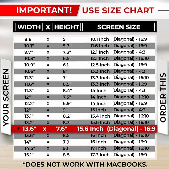 SightPro 15.6 Inch 16:9 Laptop Privacy Screen Filter - Image 7