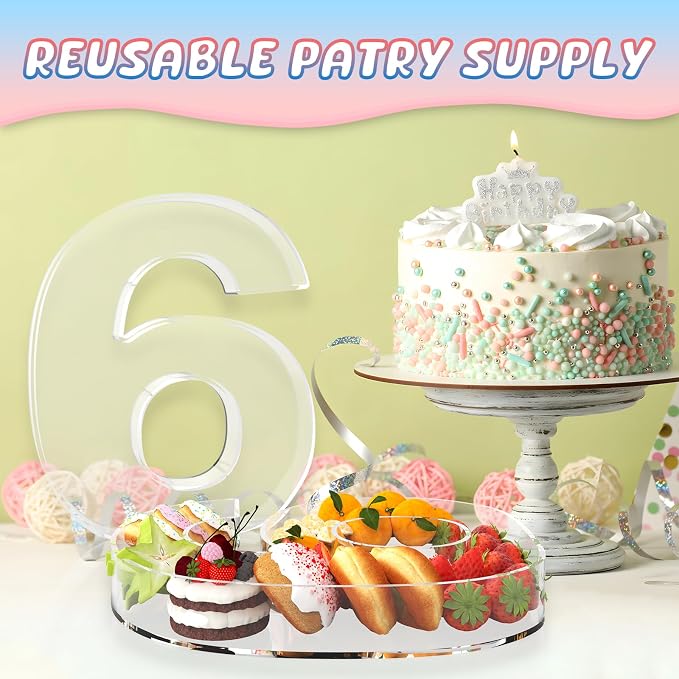 13.8" Extra Large Acrylic Number Charcuterie Board Box, Reusable Fillable - Image 4