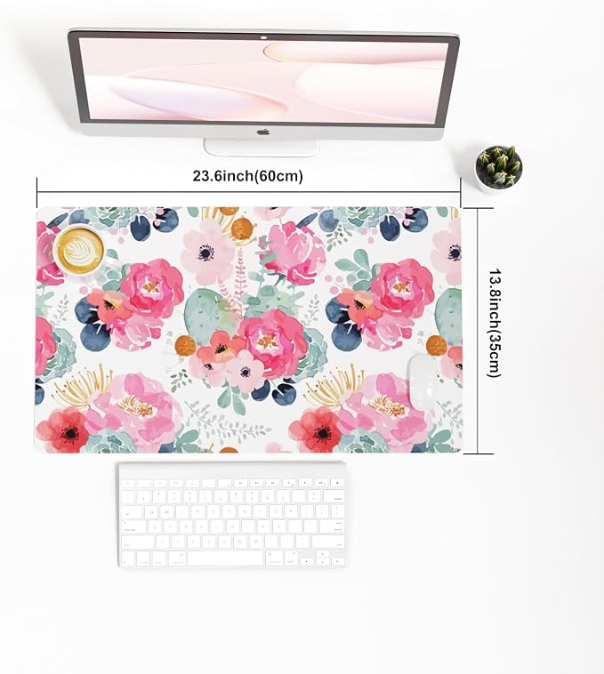 QIYI Large Mouse Pad, Women Girls PU Leather Waterproof Gaming Mousepad - Image 7