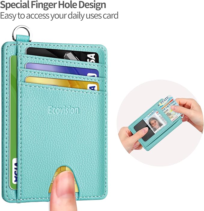 Slim Minimalist Front Pocket Wallet, RFID Blocking Credit Card Holder Wallet - Image 6