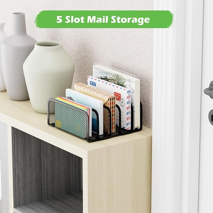 Mail Organizer Countertop, Metal File Holder - Image 5